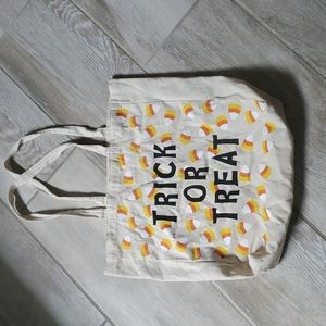 Spirit of Halloween Trick or Treat Candy Corn Canvas Tote Bag